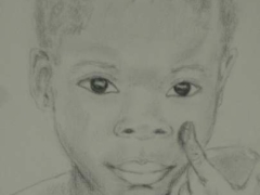 Regard V mine de plomb