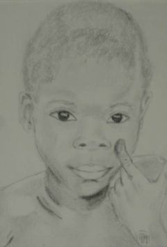 Regard V mine de plomb